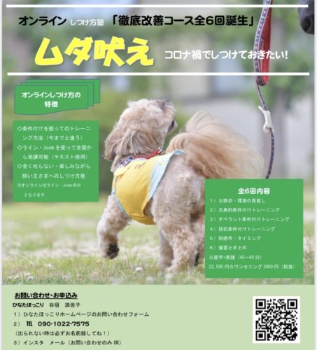吠えるワンちゃん特別塾　オンライン講座